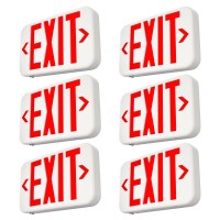 Freelicht Red Doublesided Led Exit Sign With Battery Backup