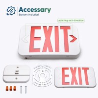 Freelicht Red Doublesided Led Exit Sign With Battery Backup