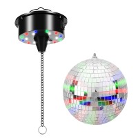 Lfutari 3Rpm Rotating Mirror Ball Electric Motor With Led Light For 6 8 12