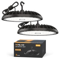 Demilare 2 Pack Led High Bay Light 200W 30000 Lm 5000K Ufo High Bay Led Shop Lights Etl Listed Us Hook 5 Cable Plug 800W Mhh