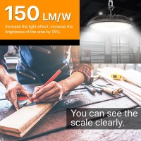 Demilare 2 Pack Led High Bay Light 150W 5000K 22500 Lm Ip65 Waterproof Commercial Lighting For Warehouse Workshop Garage