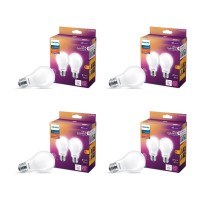 Philips Led Flicker-Free Frosted Dimmable A19 Light Bulb - Eyecomfort Technology - 450 Lumen - Soft White (2700K) - 5W=40W - E26 Base - Title 20 Certified - Ultra Definition - Indoor - 8-Pack