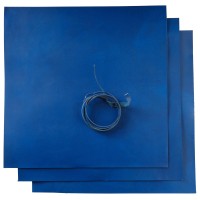 Blue Leather Sheets For Leather Crafts - Full Grain Buffalo Leather Squares- Great For Jewelry, Leather Wallets, Arts Crafts - Includes 3 Sheets (12X12) Leather Cord (36)