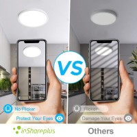 Inshareplus 9Inch Led Ceiling Light, White 18W(180W Equiv) 6000K Cold White Flush Mount Ceiling Lights Fixture, Super Bright, 1800Lm Modern Ceiling Lamp For Bedroom Kitchen, Office, Hallway