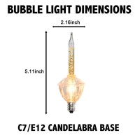 Abeja 4 Pack Christmas Bubble Lights Bulbs Gold Glitter Bubble Fluid Lights Bulbs Vintage Christmas Lights For Xmas Christmas