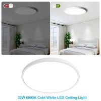 Inshareplus 15.7Inch Led Flush Mount Ceiling Light, 32W [320W Equiv] 6000K Cold White Thin Flat Modern Ceiling Lights Fixture, Super Bright Ceiling Lamp For Bedroom, Living Room, Office