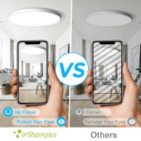 Inshareplus 15.7Inch Led Flush Mount Ceiling Light, 32W [320W Equiv] 6000K Cold White Thin Flat Modern Ceiling Lights Fixture, Super Bright Ceiling Lamp For Bedroom, Living Room, Office