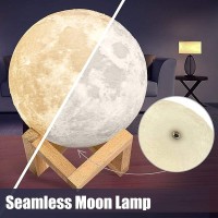 Tytopfan Moon Lamp Goodfeel 6In 16 Colors Led 3D Print Moon Light With Stand & Remote&Touch Control And Usb Rechargeable, Moon Light Lamps For Kids Friends Lover Birthday Christmas Gifts (6Inch)