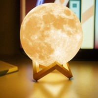 Tytopfan Moon Lamp Goodfeel 7.2In 16 Colors Led 3D Print Moon Light With Stand & Remote&Touch Control And Usb Rechargeable, Moon Light Lamps For Kids Friends Lover Birthday Christmas Gifts (7.2Inch)