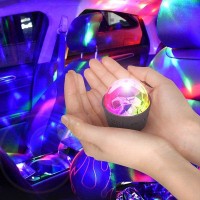 4 Packs Mini Disco Ball Lights Voice Activated Multicolor Disco Ball Party Lights Usb Rechargeable Battery Car Decorative Ligh