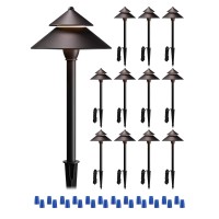 Leonlite 12-Pack Led Landscape Pathway Lighting, 3W Ac/Dc 12V-24V Low Voltage Path Lights, 127Lm Waterproof Aluminum Landscape Lights, 3000K Warm White, Etl Listed Yard Walkway Lights