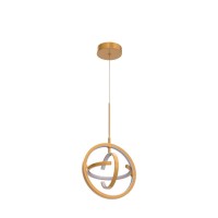 Vaziden Gold Modern Led Chandelier Dimmable 122 Diy Creative Globe Pendant Light Adjustable Height 3 Ring 22W 4000K Chande