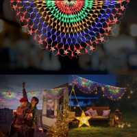 Puhong Advanced Outdoor Christmas String Lights,Half Fan String Lights 250 Led Net Lights With 8 Modes,Indoor Outdoor Waterproof Christmas Decoration Lights (Half Fan-Multicolor)