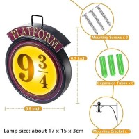 Yuearn Vintage Hanging 9 34 Night Light Movies Metal Wall Hanging Platform 9 Night Light Home Decor 9 Sign Lights Led Lamp