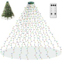 Aneeway 400 Led Christmas Tree Lights Christmas Lights With 8 Light Modes Memory Function 66Ft X 16 String Lights With Timi