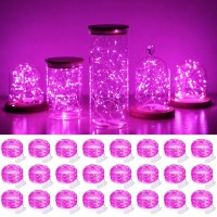 Smilingtown Starry Fairy String Lights 24 Pack 20 Ledstrand 72Ft Firefly Copper Wire Lights Battery Powered Lights For Wedding