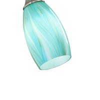 Karyfine Mini Art Glass Pendant Lights Kitchen Island Handcrafted Teal With Gold Glass Ceiling Pendant Lighting Brushed Nickel A