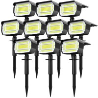 Lotmos Solar Spot Lights Outdoor 10 Pack72 Led3 Modes 2In1 Solar Landscape Spotlights Auto Onoff Ip67 Waterproof Solar