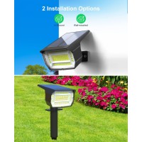 Lotmos Solar Spot Lights Outdoor 10 Pack72 Led3 Modes 2In1 Solar Landscape Spotlights Auto Onoff Ip67 Waterproof Solar