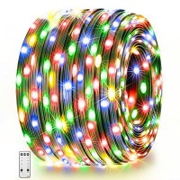 Yilinm Christmas Lights Outdoor, 600 Led 197Ft Plug In Ip67 Waterproof Green Wire Christmas Tree Lights 8 Modes & Timer Fairy String Lights For Xmas House Indoor Yard Holiday Decorations(Multicolor)