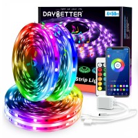 Daybetter Led Strip Lights Smart With App Control Remote, 5050 Rgb For Bedroom, Music Sync Color Changing For Room Party 200Ft (4 Rolls Of 50Ft)