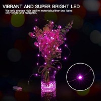 Brightown Valentines Day 12 Pack Pink Led Fairy Lights Battery Operated String Lights Waterproof Silver Wire 7 Feet 20 Led Fire