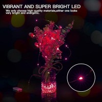 Brightown 12 Pack Led Fairy Lights Waterproof Red 7 Feet 20 Leds Battery Operated Flexible Silver Wire Safe Energy Savin