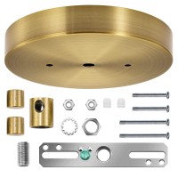 Canomo 5 1/8 Inches Single Light Ceiling Lighting Canopy Kit Pendant Light Plate Cover With All Mounting Hardware For Chandelier Or Pendant Light (Antique Brass)