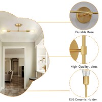 Fadimikoo 2Light Gold Sconces Wall Light Fixtures Bathroom Vanity Light Fixtures Over Mirror Modern Brushed Brass Indoor Semi