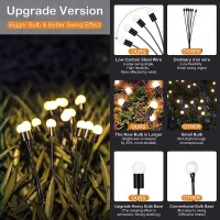 Antque 8 Pack Solar Garden Lights, New Upgraded Swaying Starburst Solar Garden Lights, Vibrant Garden Lights Waterproof Solar Outdoor Lights, Yard Patio Pathway Decoration