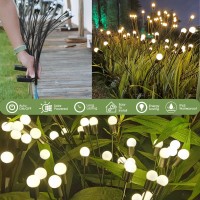 Antque 8 Pack Solar Garden Lights, New Upgraded Swaying Starburst Solar Garden Lights, Vibrant Garden Lights Waterproof Solar Outdoor Lights, Yard Patio Pathway Decoration