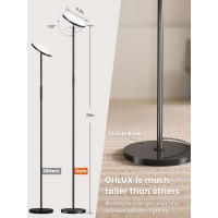 Ohlux Floor Lamp 36W3000Lm Sky Led Modern Torchiere 5 Color Temperatures Super Bright Floor Lamps Dimmable Tall Standing Pole