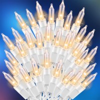 Twinglehome Ultra-Bright Connects End To End Warm White Christmas Mini Light 300L 63.8Ft(2Sets-Each 150L)Ul Listed Incandescent Bulb String Light For Indoor Outdoor Holiday Garden Christmas Tree Decor