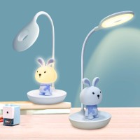 Comprafun Kids Desk Lamp Pink Dimming Desk Lamp For Girls With Exclusive Cartoon Look Cute Night Light For Kids Bedroom Eyec