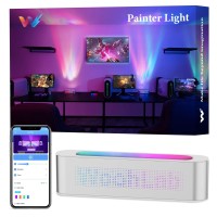 Woohlab Smart Light Bar, Rgbw Color Changing Ambient Lighting With Scene And Music Mode, Sync With Music, Smart App Control, Diy Colors, Gaming Lights For Bedroom, Home, Party, Gaming Room-1 Pack