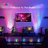 Woohlab Smart Light Bar, Rgbw Color Changing Ambient Lighting With Scene And Music Mode, Sync With Music, Smart App Control, Diy Colors, Gaming Lights For Bedroom, Home, Party, Gaming Room-1 Pack