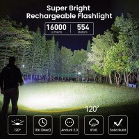 Sofirn Q8 Plus Super Bright Flashlight Max 16000 Lumens Rechargeable Powerful Flashlight With High Powered 6 Led Anduril 2 Ui