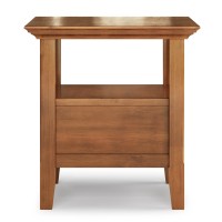 Amherst Solid Wood End Table In Light Golden Brown