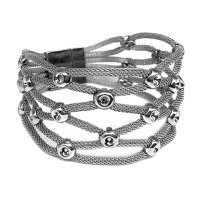 Dream Apparel Womens Stainless Steel Mesh Bracelet With Magnetic Closure, S