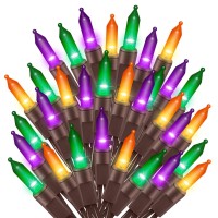 Twinglehome Ultrabright Connects End To End Orange Purple And Green Christmas Mini Lights 300L 638Ft2Setseach 150Lul Listed