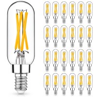 Mlambert 24 Pack E12 Led Edison Bulb,4W Equal 40W E12 Candelabra Bulb 2700K,Dimmable T6 T25 Led Bulb,E12 Light Bulb,Small Filament Bulb For Chandelier