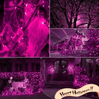 Mygoto Purple Christmas Lights Outdoor 2Pack 13Feet 50Count Halloween String Lights Connectable 120V Plug In For Outdoor Indoor