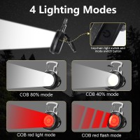 Sefone 2 Pack Cob Keychain Work Light 1000 Lumens Keychain Light With 4 Modes Mini Keychain Flashlights Led Emergency Light P