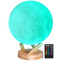 Gropinfly Moon Lamp Sliding Control Moon Night Light Kids Night Light 16 Colors Moon Light With Unique Stand Remotesliding