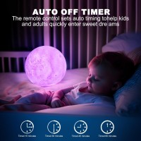 Gropinfly Moon Lamp Sliding Control Moon Night Light Kids Night Light 16 Colors Moon Light With Unique Stand Remotesliding