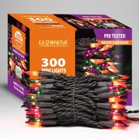 Glownova Brown Wire Multicolor Incandescent Bulb 300 Mini String Lights For Indoor Halloween Tree Home Party Festival Decoratio