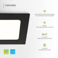 Asd Led Square Recessed Lighting 4 Inch 2700K3000K3500K4000K5000K 12W 50W Eqv Ultra Thin Dimmable Ceiling Lights With J