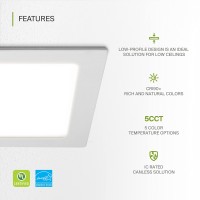 Asd Led Square Recessed Lighting 6 Inch 2700K3000K3500K4000K5000K 15W 60W Eqv Ultra Thin Dimmable Ceiling Lights With J