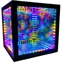 The Hyperspace Lighting Company Hypercube Infinity Cube Led Light 10Inch Sound Reactive Table Desktop Lamp Cool Creative