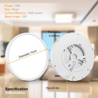 Inshareplus Led Flush Mount Ceiling Light Fixture, 1500Ml 2800K Warm White 7Inch Flat Modern Ceiling Lighting,12W(120W Equiv), Ceiling Lamp Used In Bedroom, Bathroom, Kitchen, Corridor